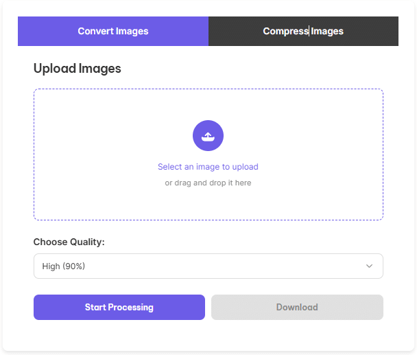 compress and convert images online for free
