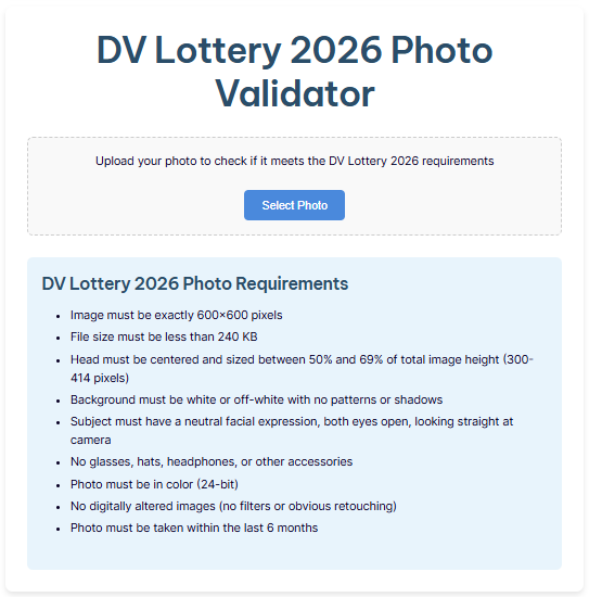 dv lottery photo