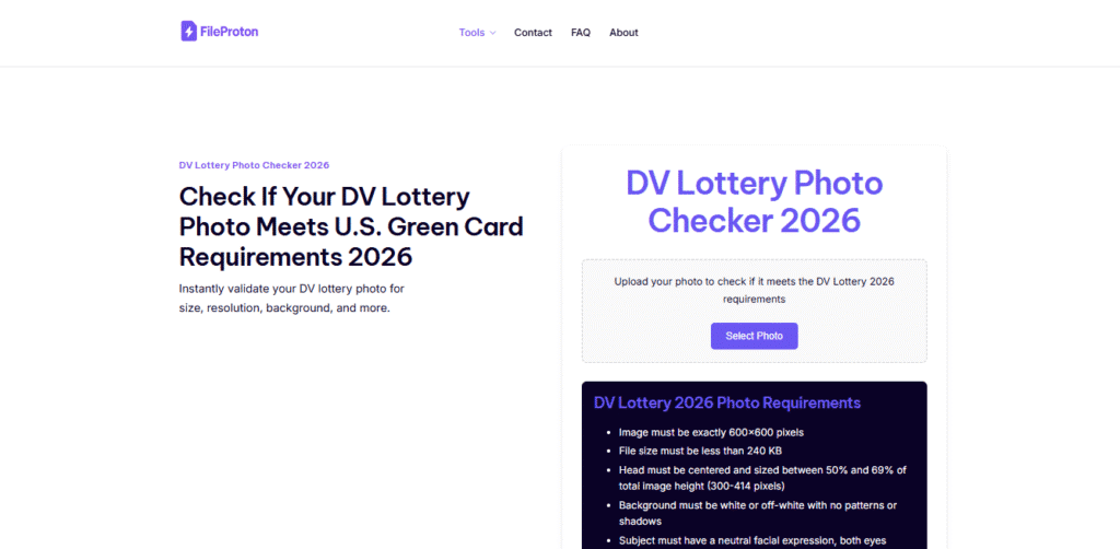 dv lottery photo checker tool